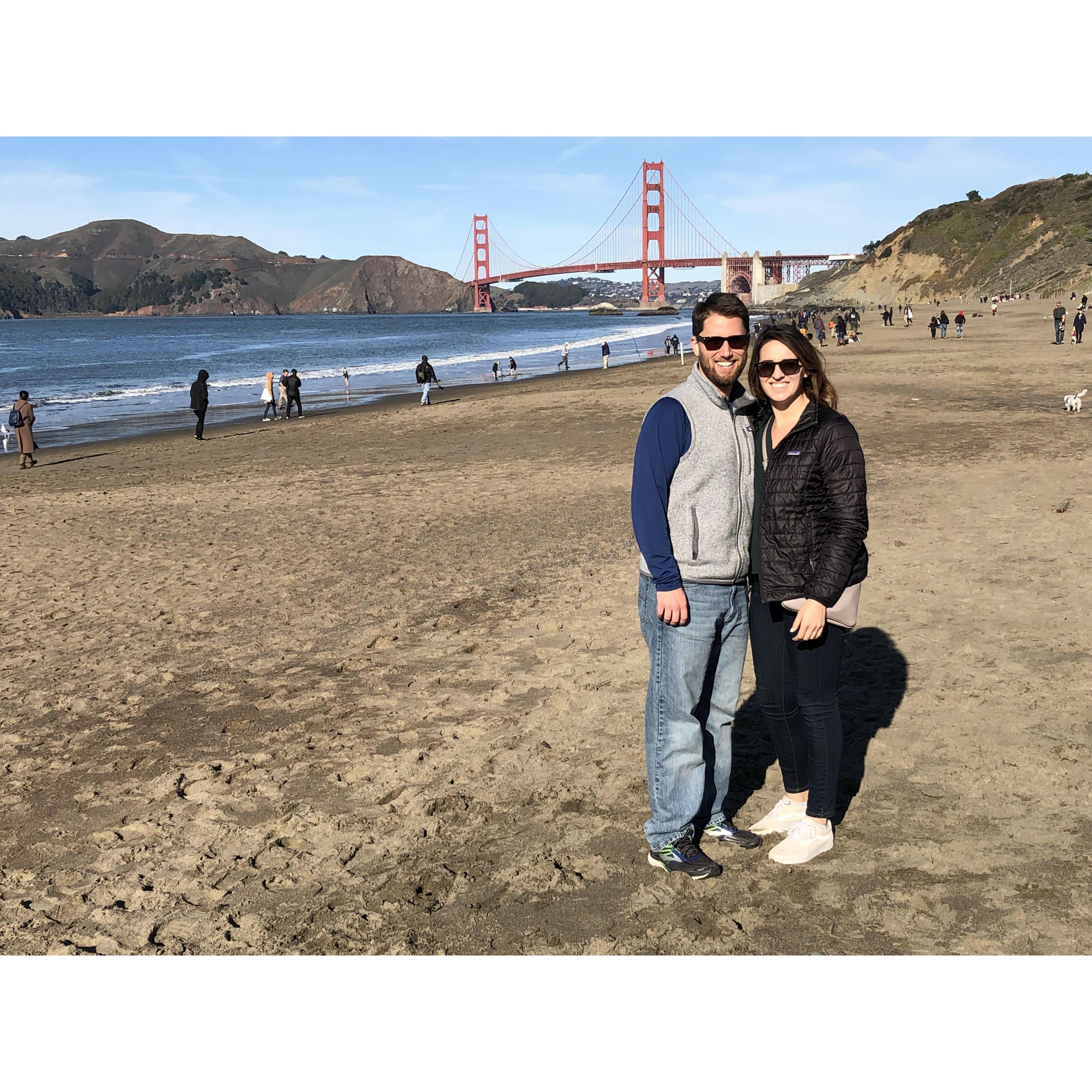 Steve visiting Julie during her stay in San Francisco