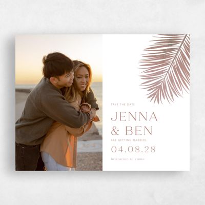 Brown Wedding Save the Date - Curacao Photo