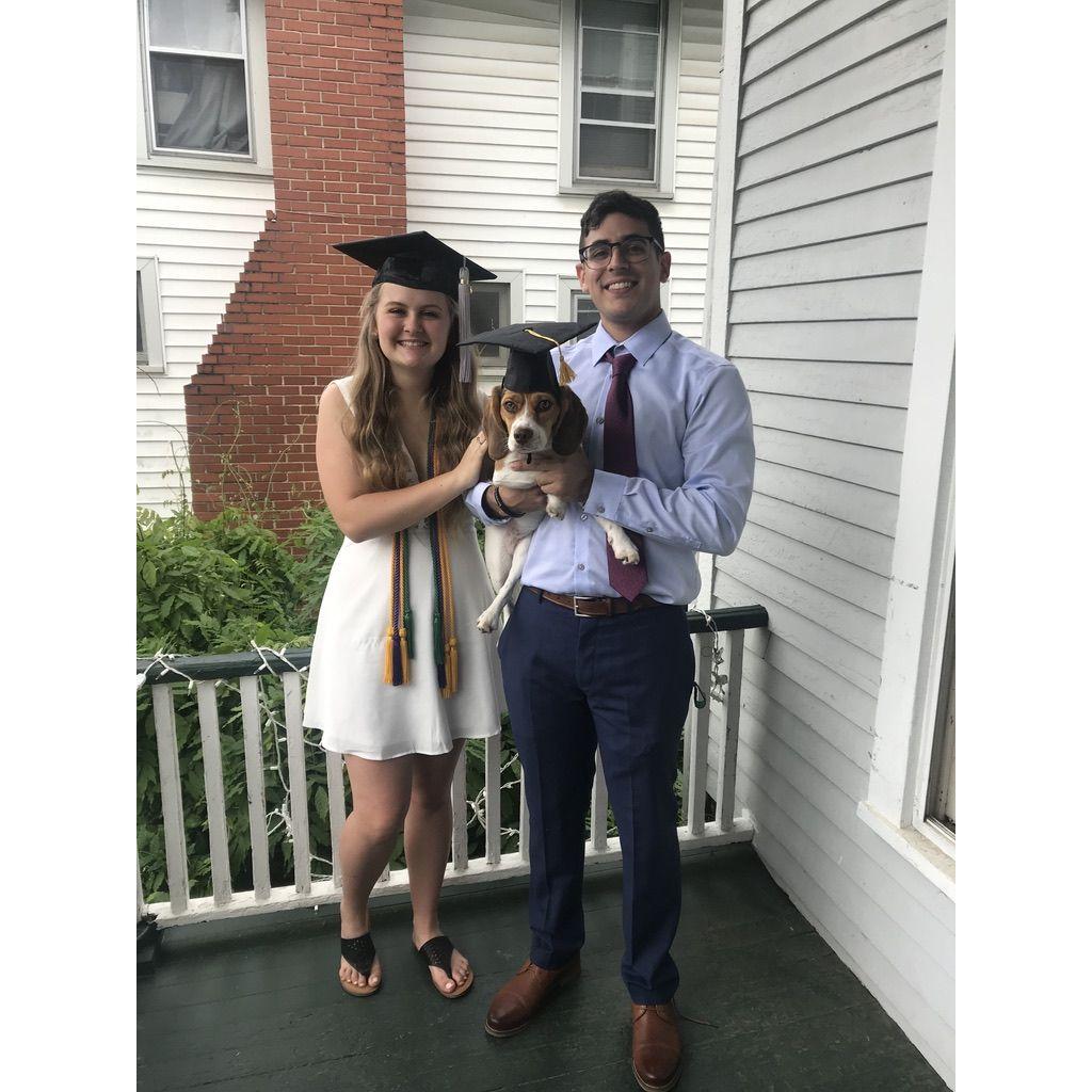 OU graduation day 2019 featuring baby Scout