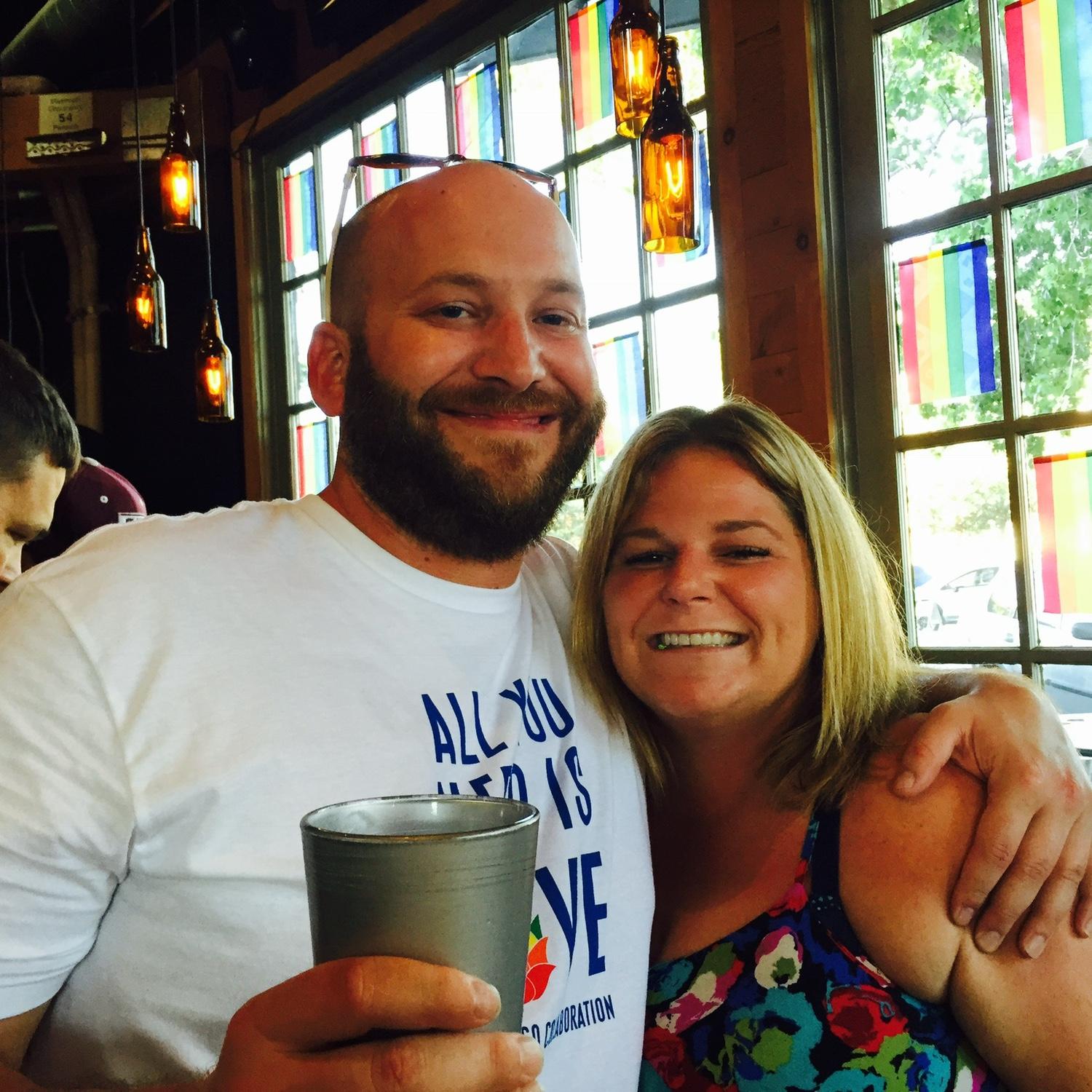 Our 3rd date. Austin impressed Ashley with a red ribbon ale he created in honor of his father. This was the “All You Need Is Love” launch at Hillcrest Brewing Company.