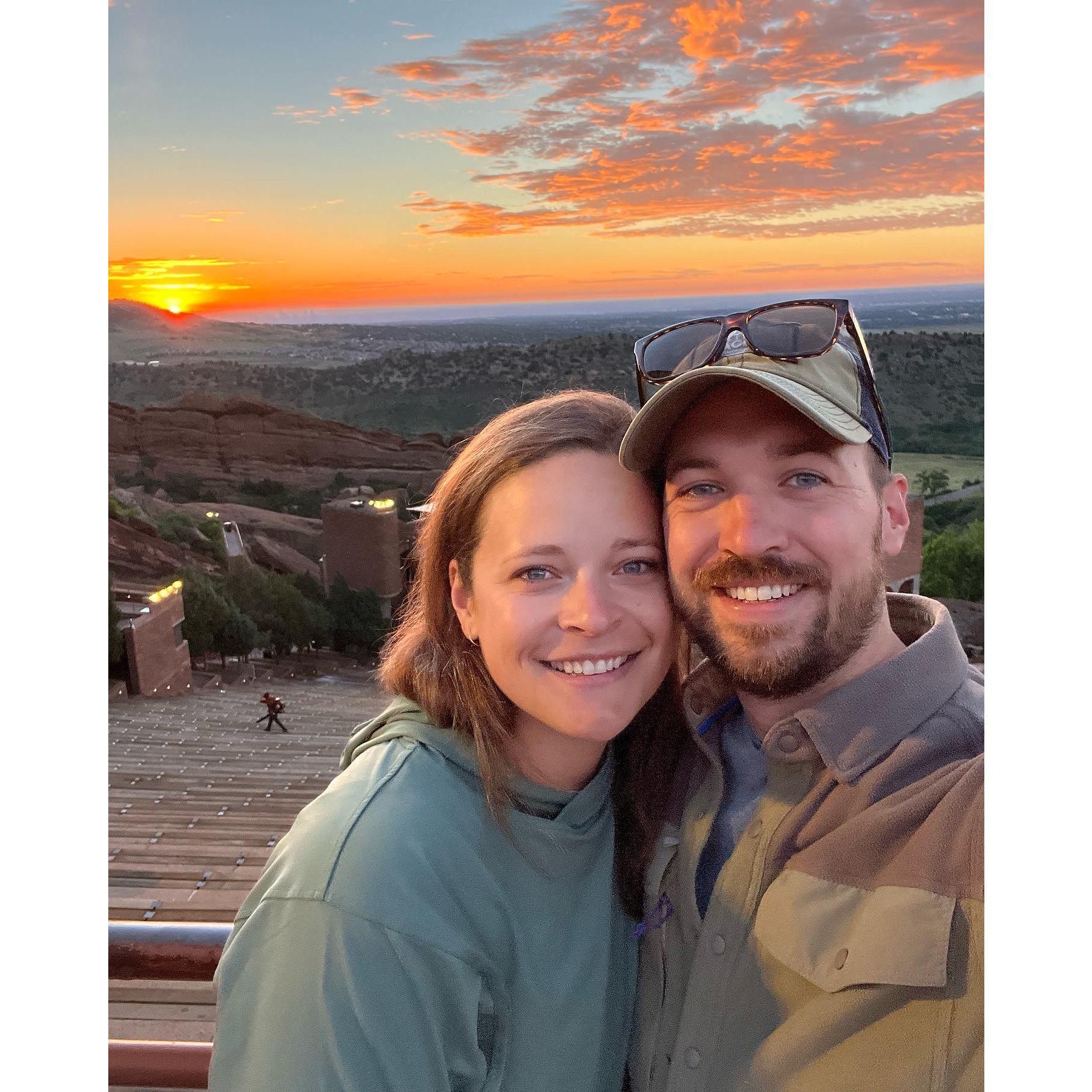 Sunrise at Red Rocks Amphitheater