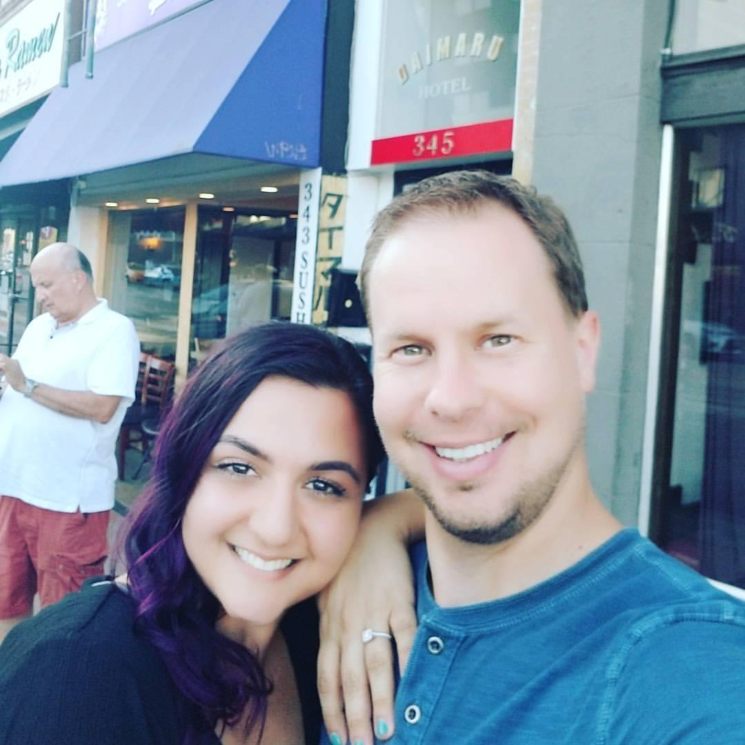Recreating our first date after we got engaged