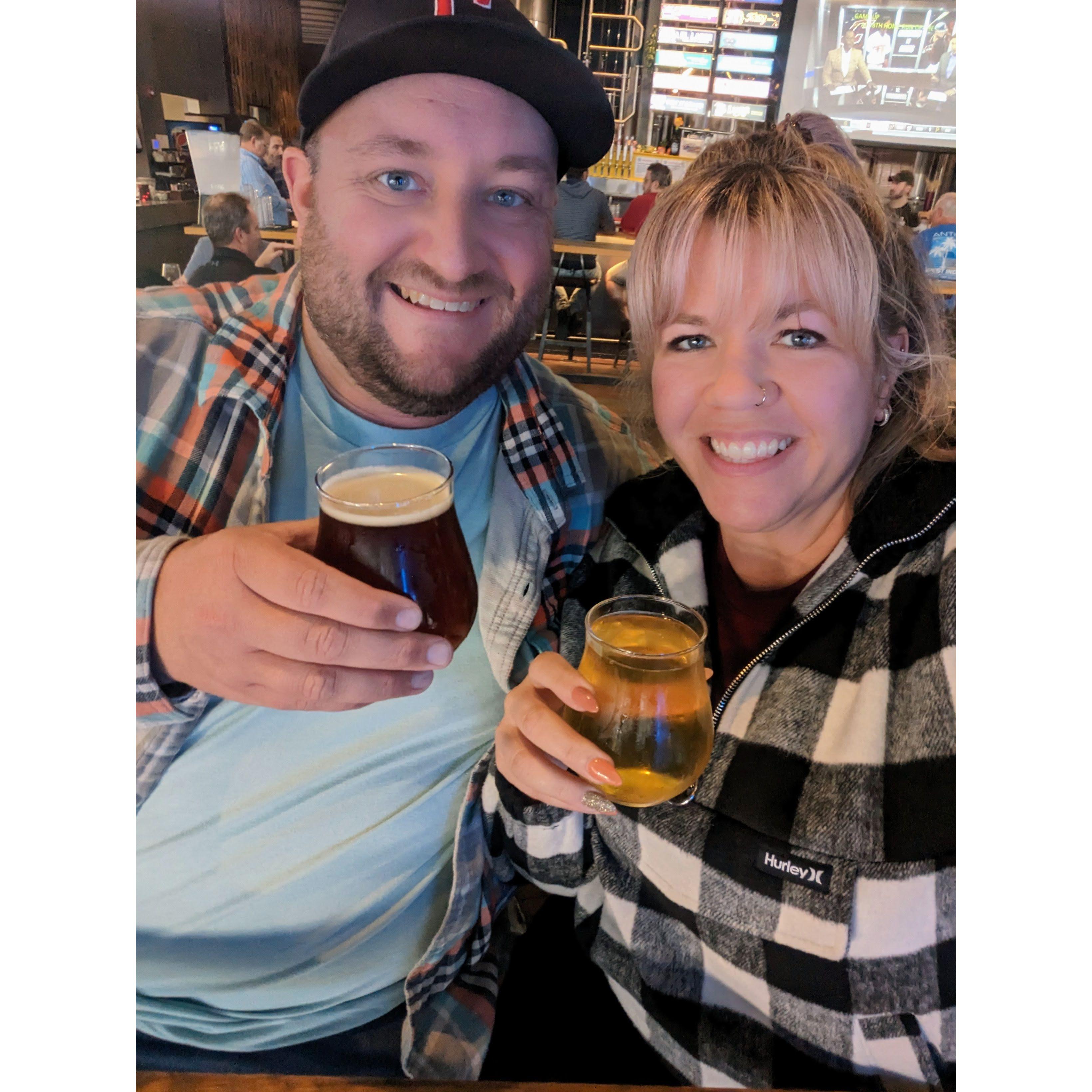Celebrating at the place we had our first date.