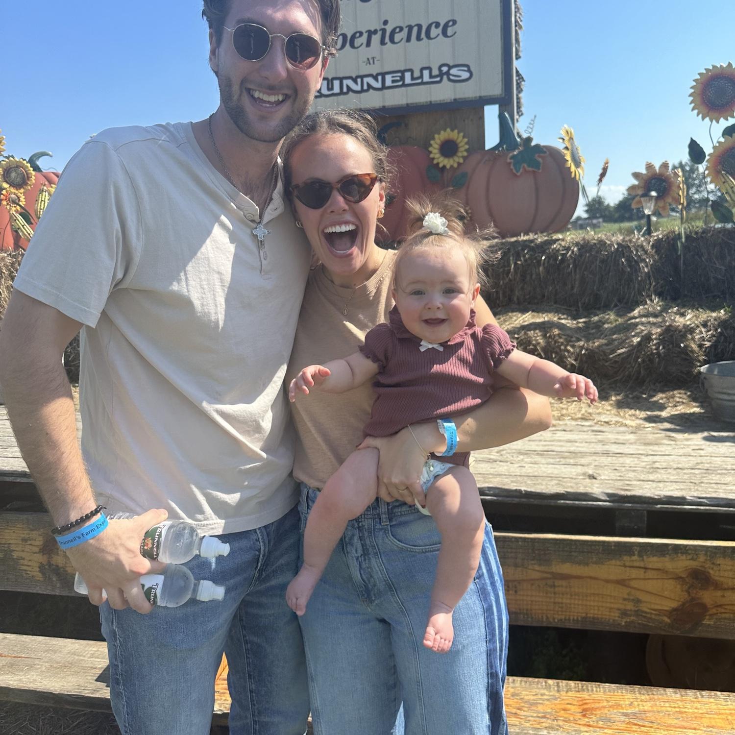 Bella’s first trip to Trunnel’s Pumpkin Patch