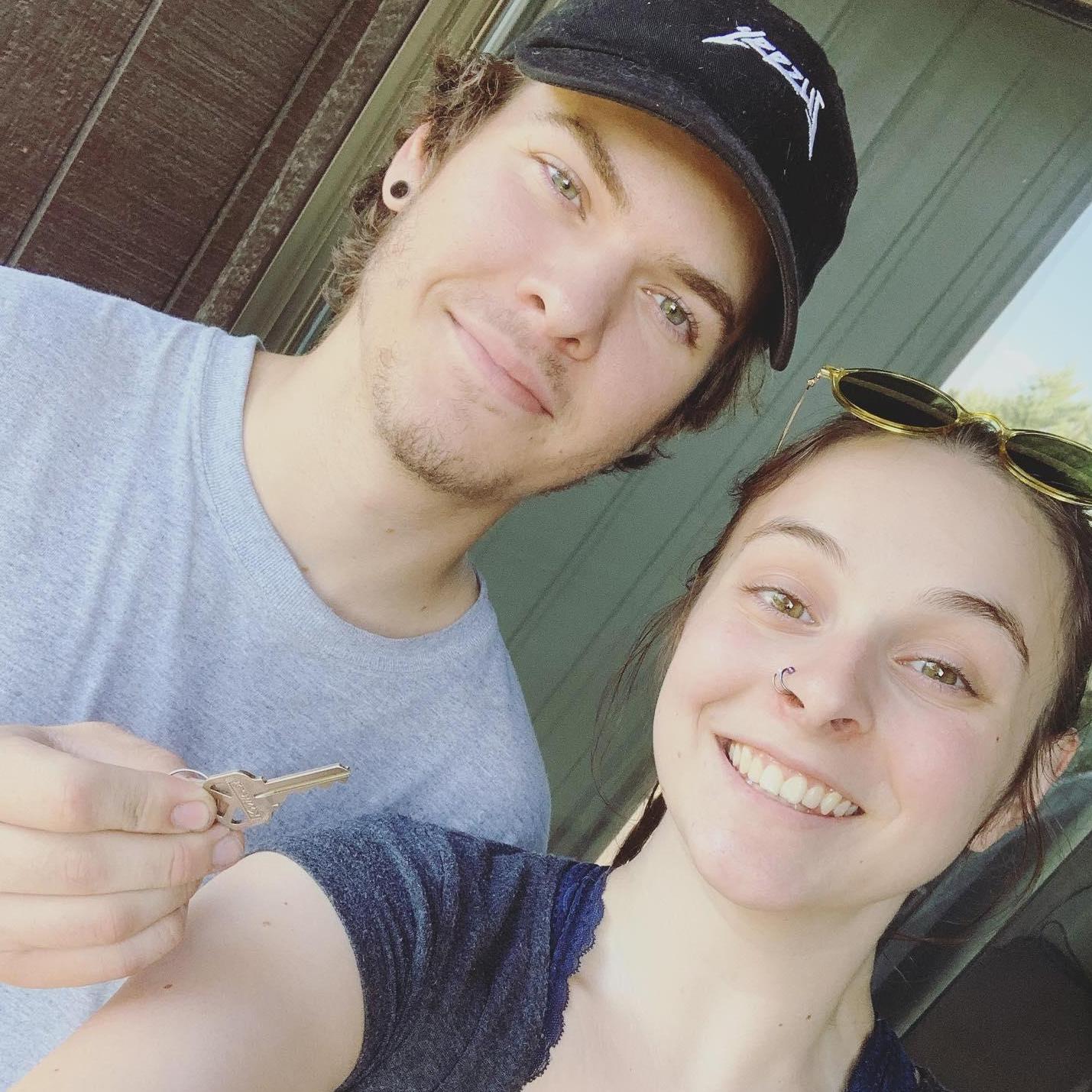 This is when we got the key to our first apartment together.