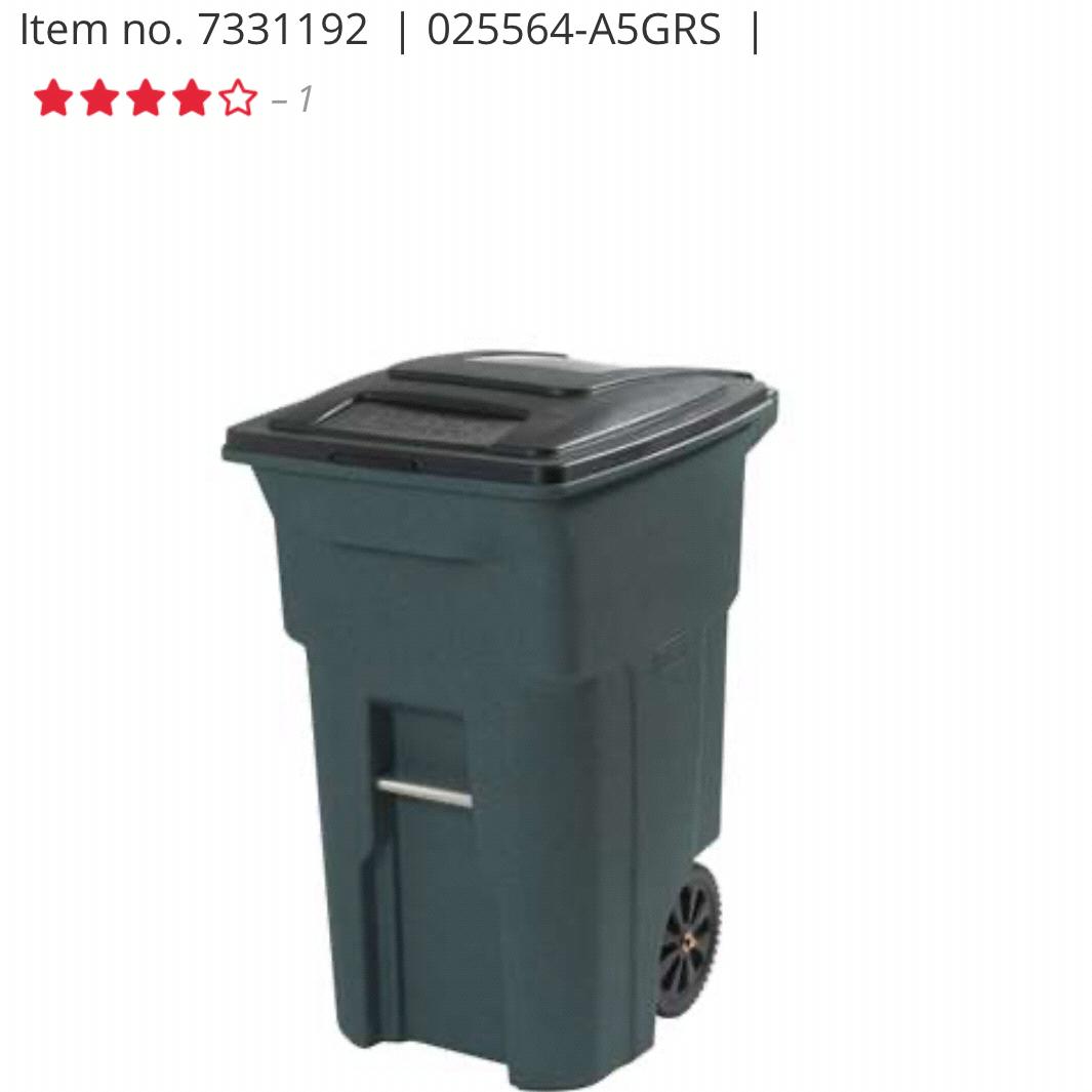 Toter 64 gal. Polyethylene Wheeled Garbage Can Lid Included - Ace Hardware