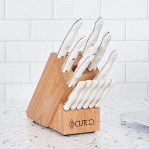 Pearl Galley + 6 Set with Block | 15 Pieces | Knife Block Sets by Cutco