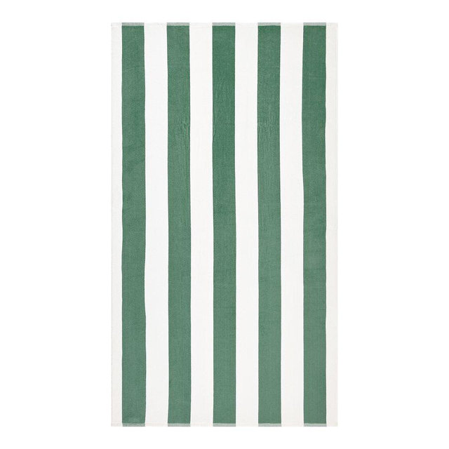 Classic Awning Striped Beach Towel, Iceberg Green