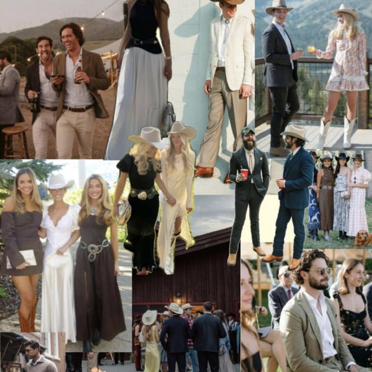 If you’re leaning more toward western cocktail attire, this is what we envision you wearing—just in all black, with no colors & no jeans, please.