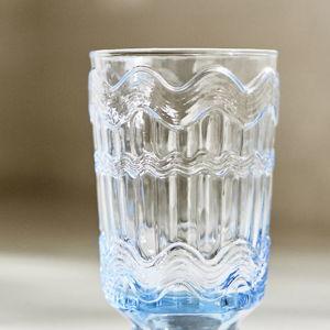 Polly Textured Glass Tumblers, Set of 4 (Blue)
