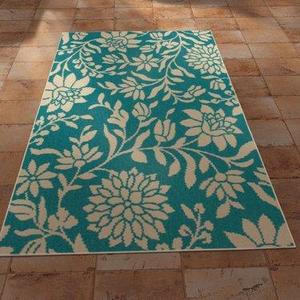 Mainstays 5ft. x 7ft. Blue Floral Outdoor Area Rug