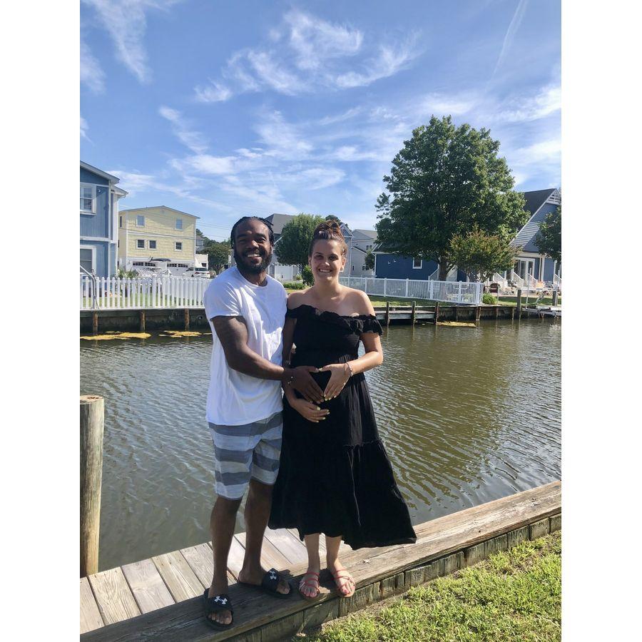 Announcing our pregnancy with friends and family!