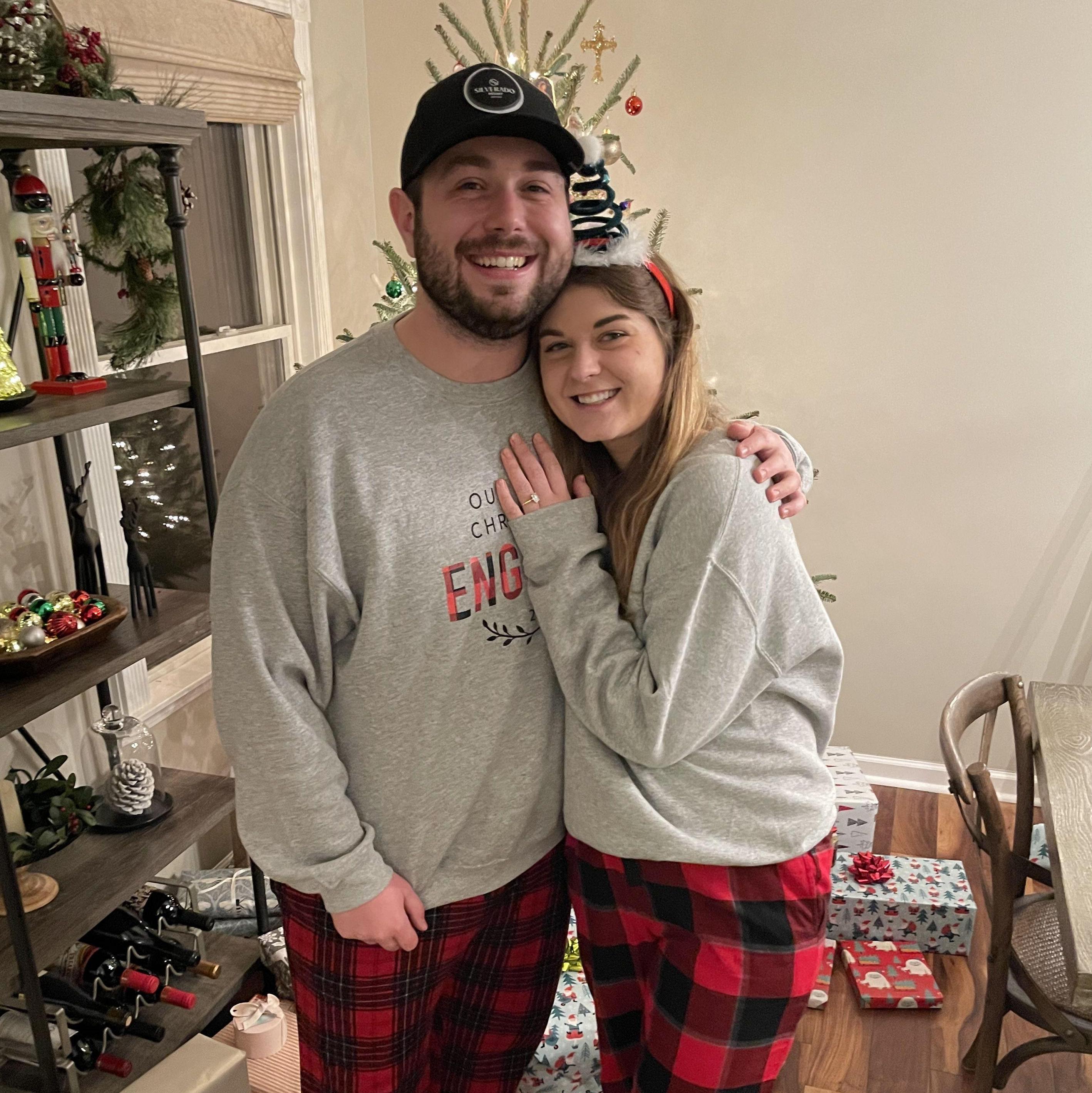 Our first (and only) Christmas engaged