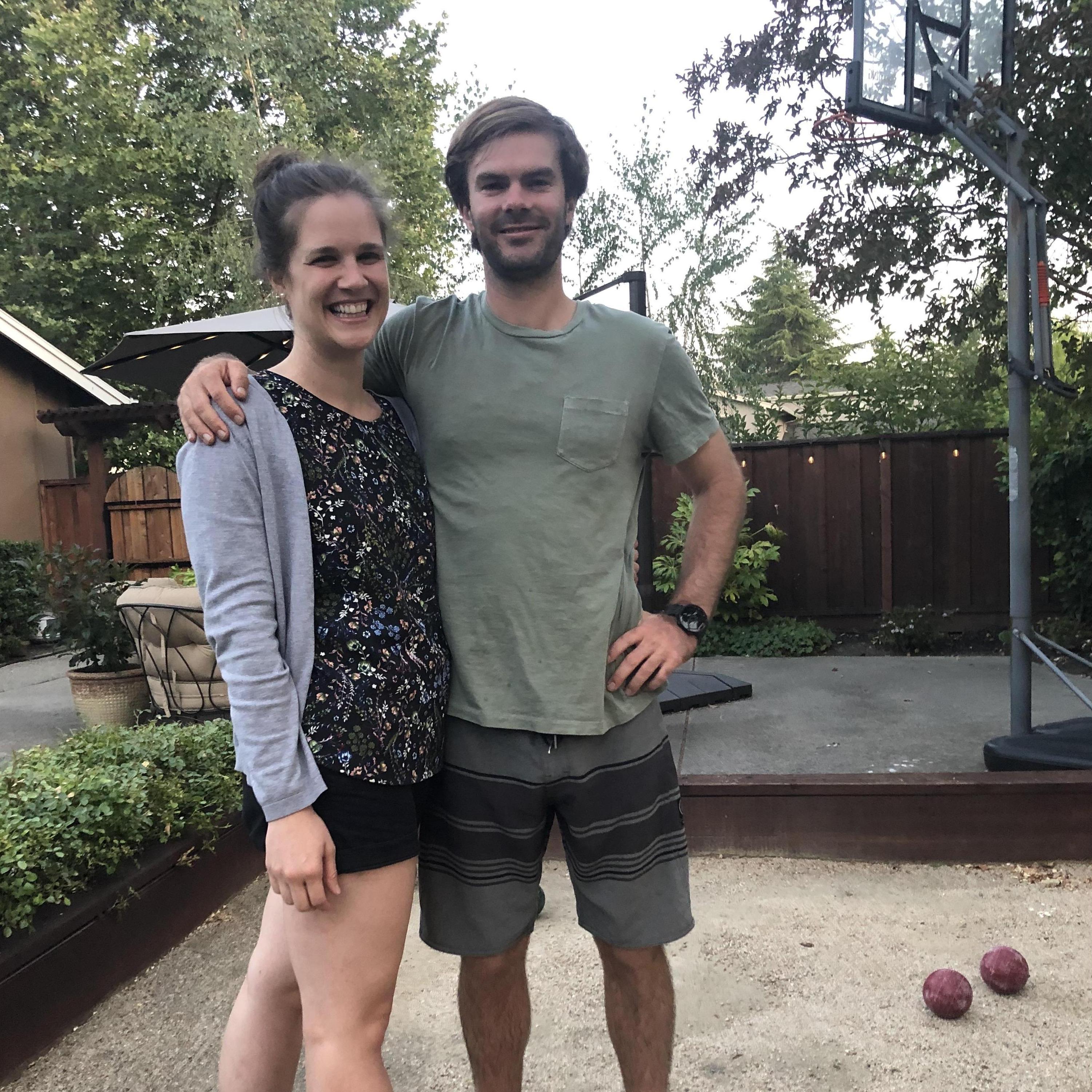 Fun days spent swimming and playing bocce with the parents. This was before the rona, so I have no excuse for my hair.
