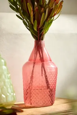 Recycled Glass Vase, Peach