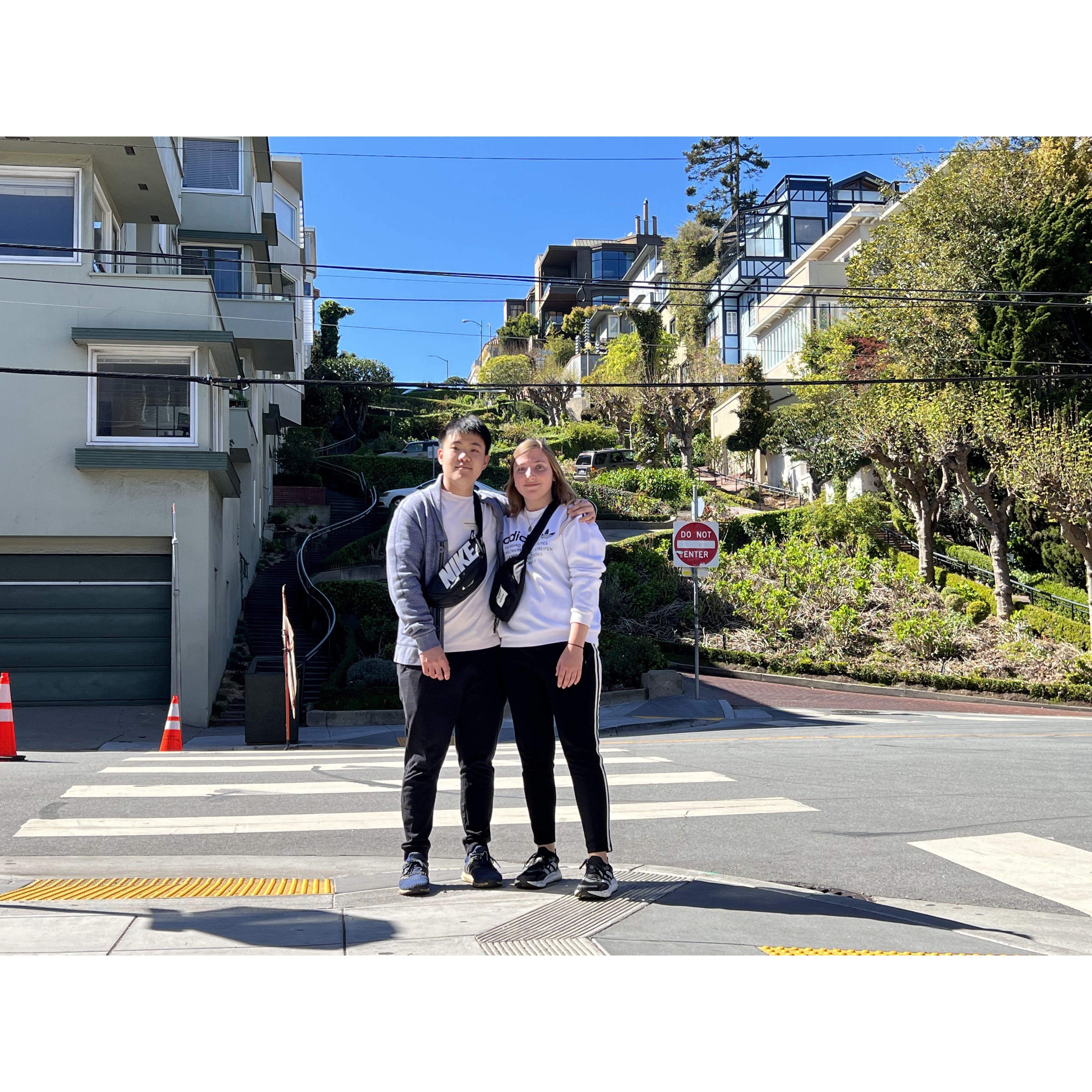 We took this at the famous Lombard Street in San Francisco