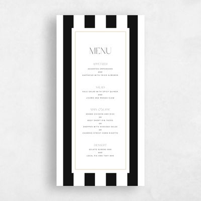 White Wedding Menu - Cancun