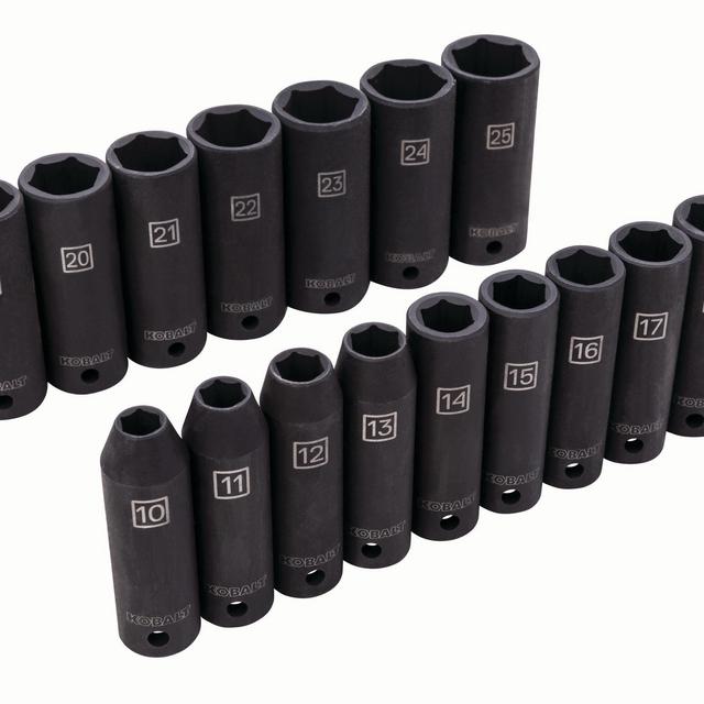 Kobalt 16-Piece METRIC 1/2-in Drive 6-Point Impact Socket Set