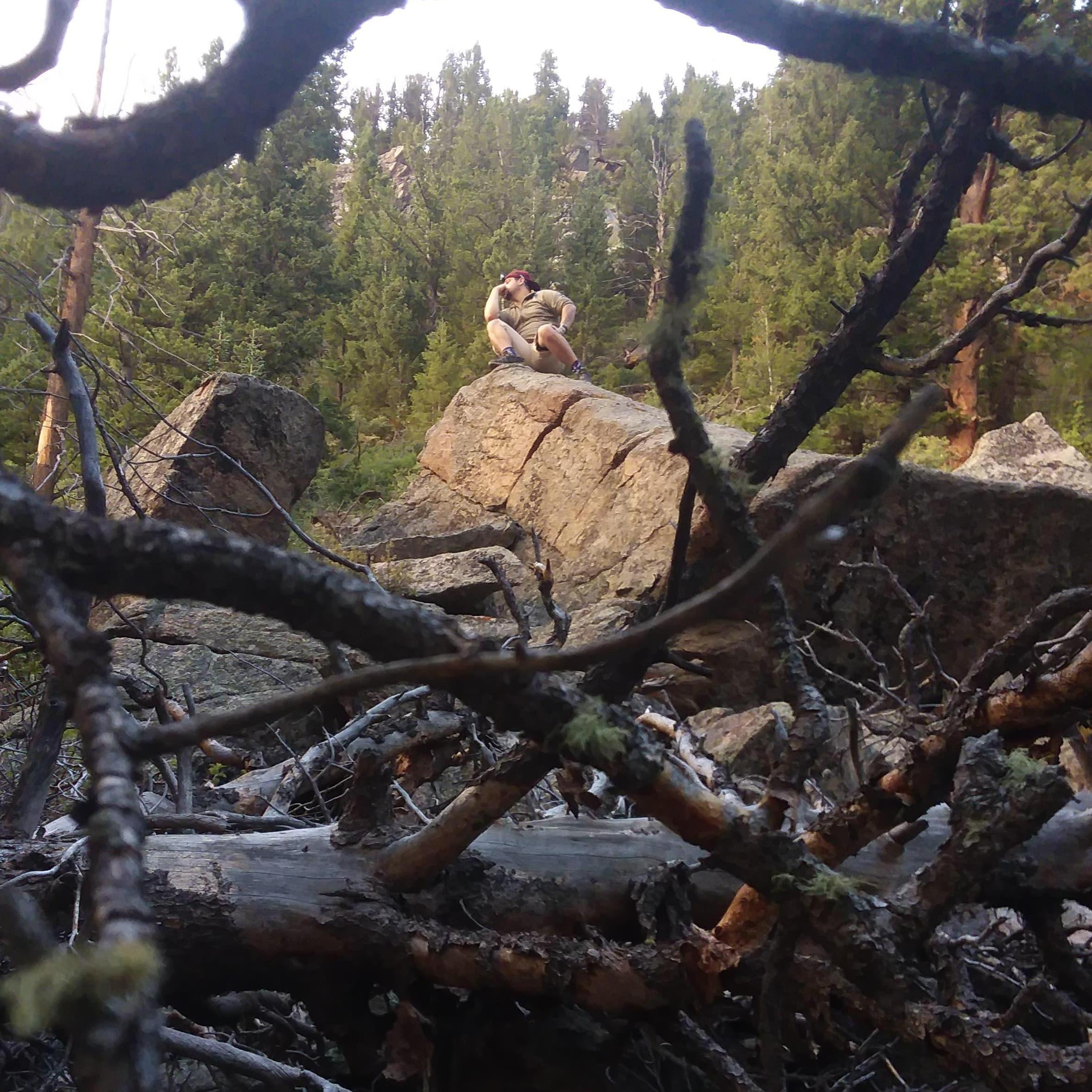 He wanted me to take some astatic wilderness photos of him.