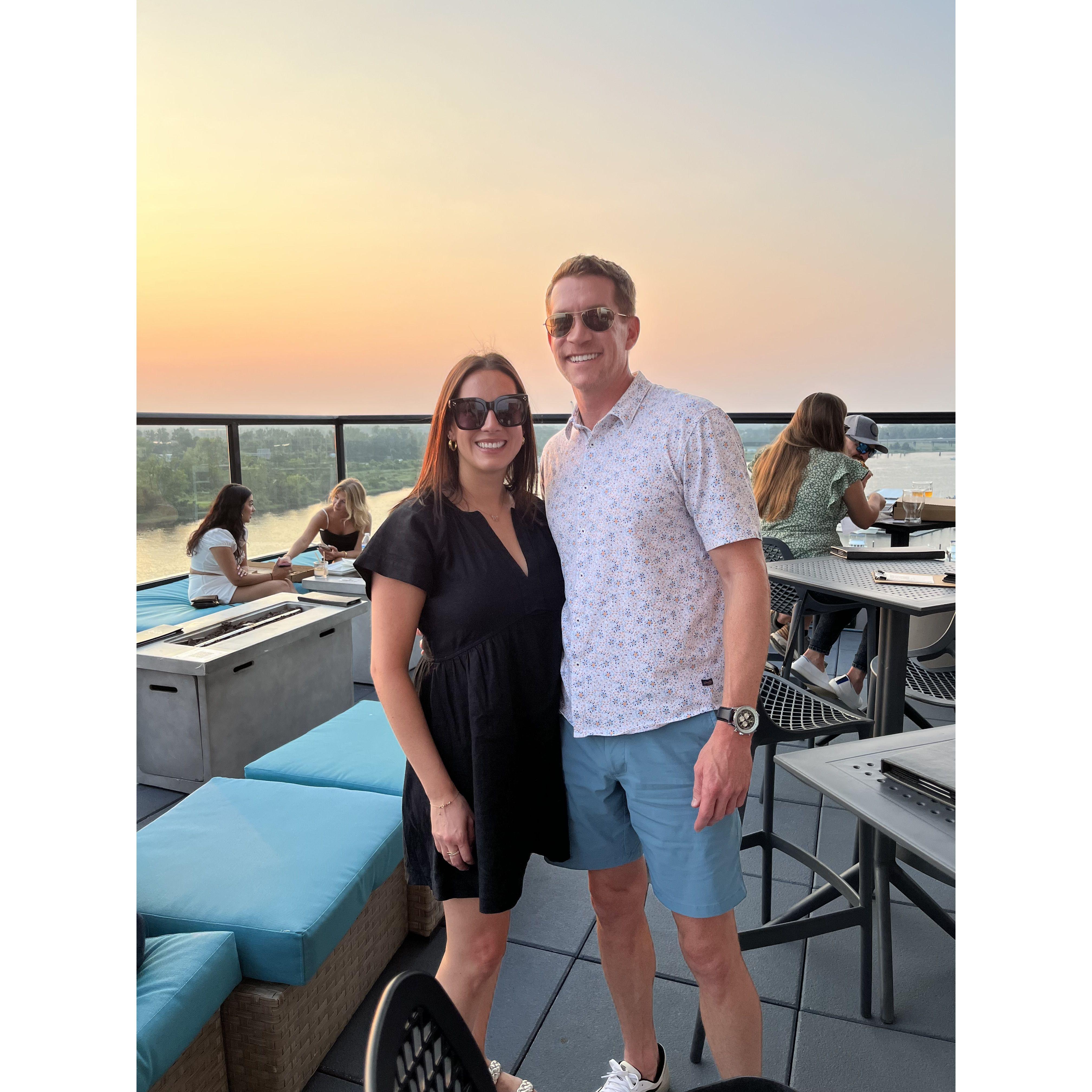 On our second date (first 'real' date), Kevin asked a stranger to take a photo of us to show at our wedding one day