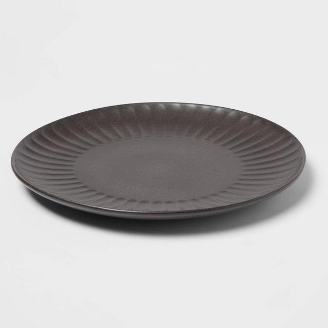 14" Stoneware Ardencroft Round Serving Platter Gray - Threshold™