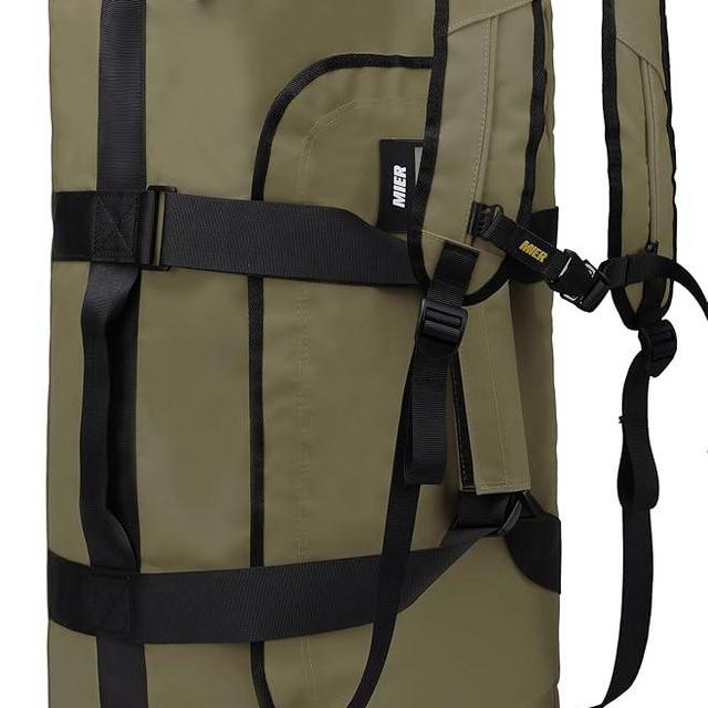 MIER Water Resistant Backpack Duffle Heavy Duty Convertible Duffle Bag with Backpack Straps for Gym, Sports, Travel