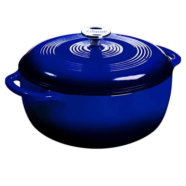 Lodge Enameled Cast Iron Dutch Oven, 3 Qt, Indigo