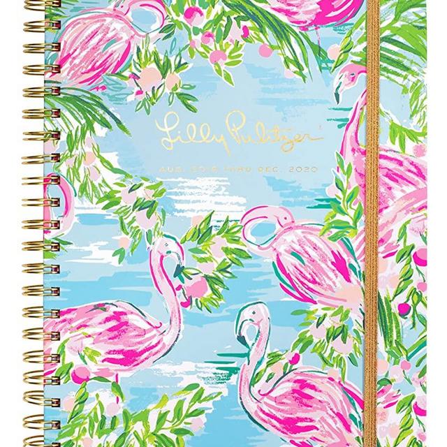 Lilly Pulitzer Jumbo 17 Month Hardcover Agenda, 11.13" x 8.63" Personal Planner with Monthly and Weekly Spreads for Aug. 2019 - Dec. 2020, Floridita