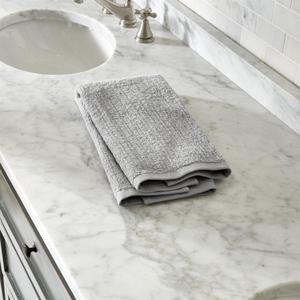 Ribbed Grey Hand Towel