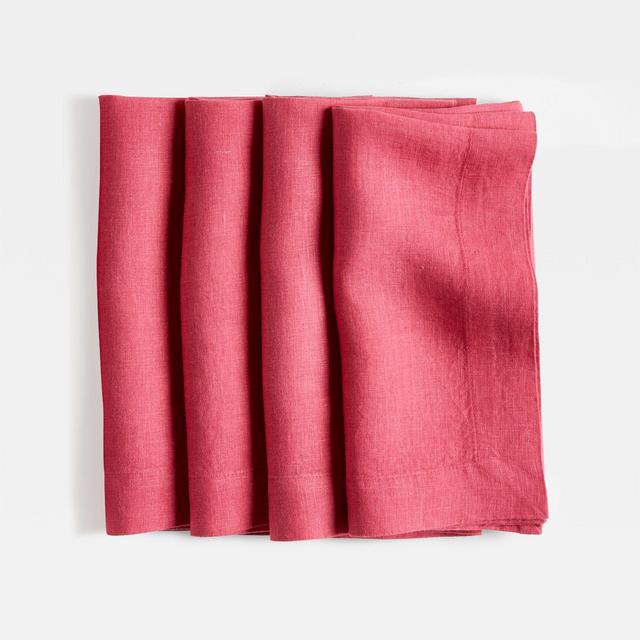 Marin Summer's Pink Linen Napkin, Set of 4