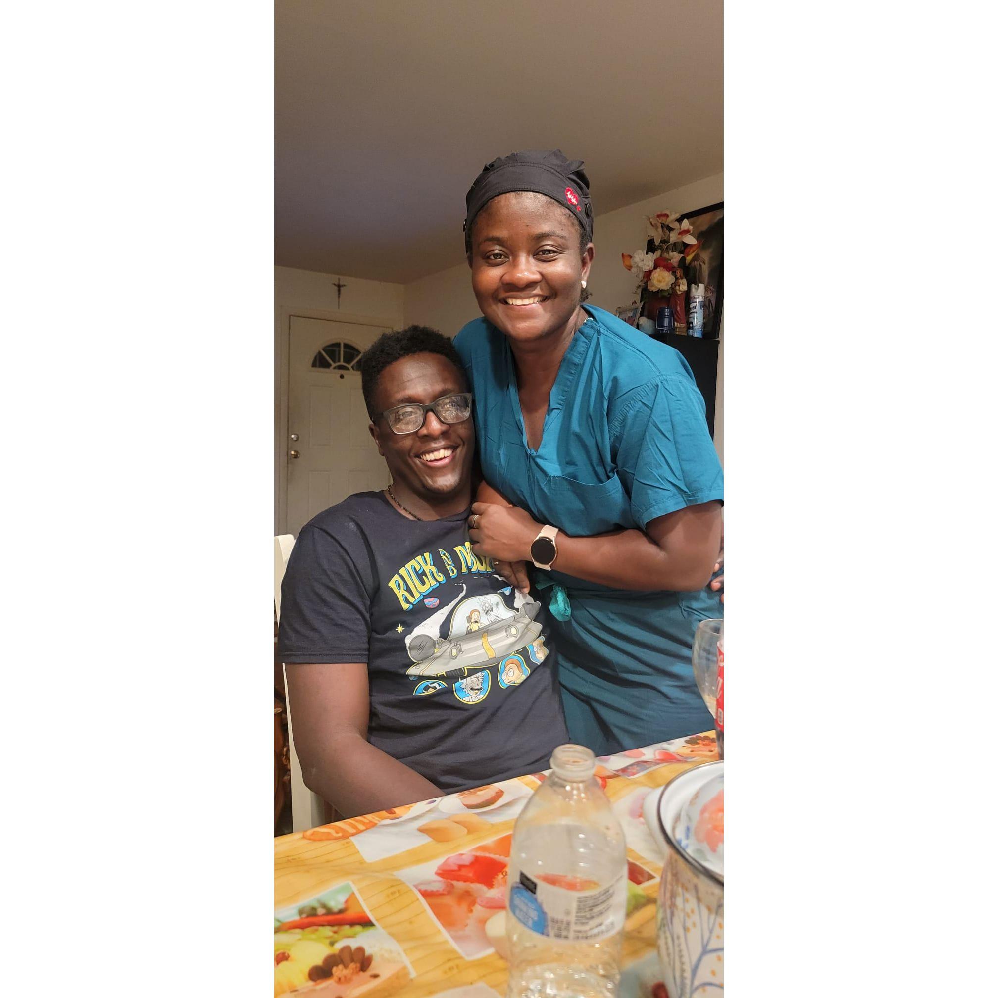 We made plans for Thierry to come to MD so we could spend the weekend. He flew in at 2pm. I got off work 9 hours later. Fun times!