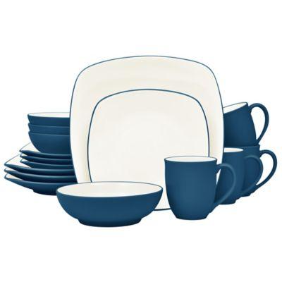 Noritake® Colorwave Square 16-Piece Dinnerware Set in Blue
