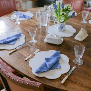 Scalloped Lacquered Placemat, Set of 4