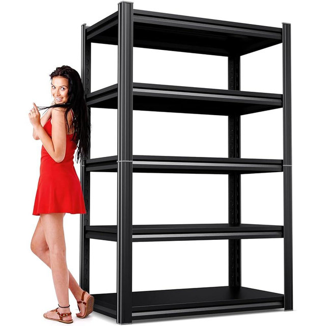 JOJUOU 71" Hx35 Wx16 DMetal Garage Shelving-2500LBS 5 Tier Storage Shelves,Adjustable Heavy Duty Shelving Unit and Storage Large Rack,Utility Steel Shelf for Shop Warehouse Industrial Pantry Basement