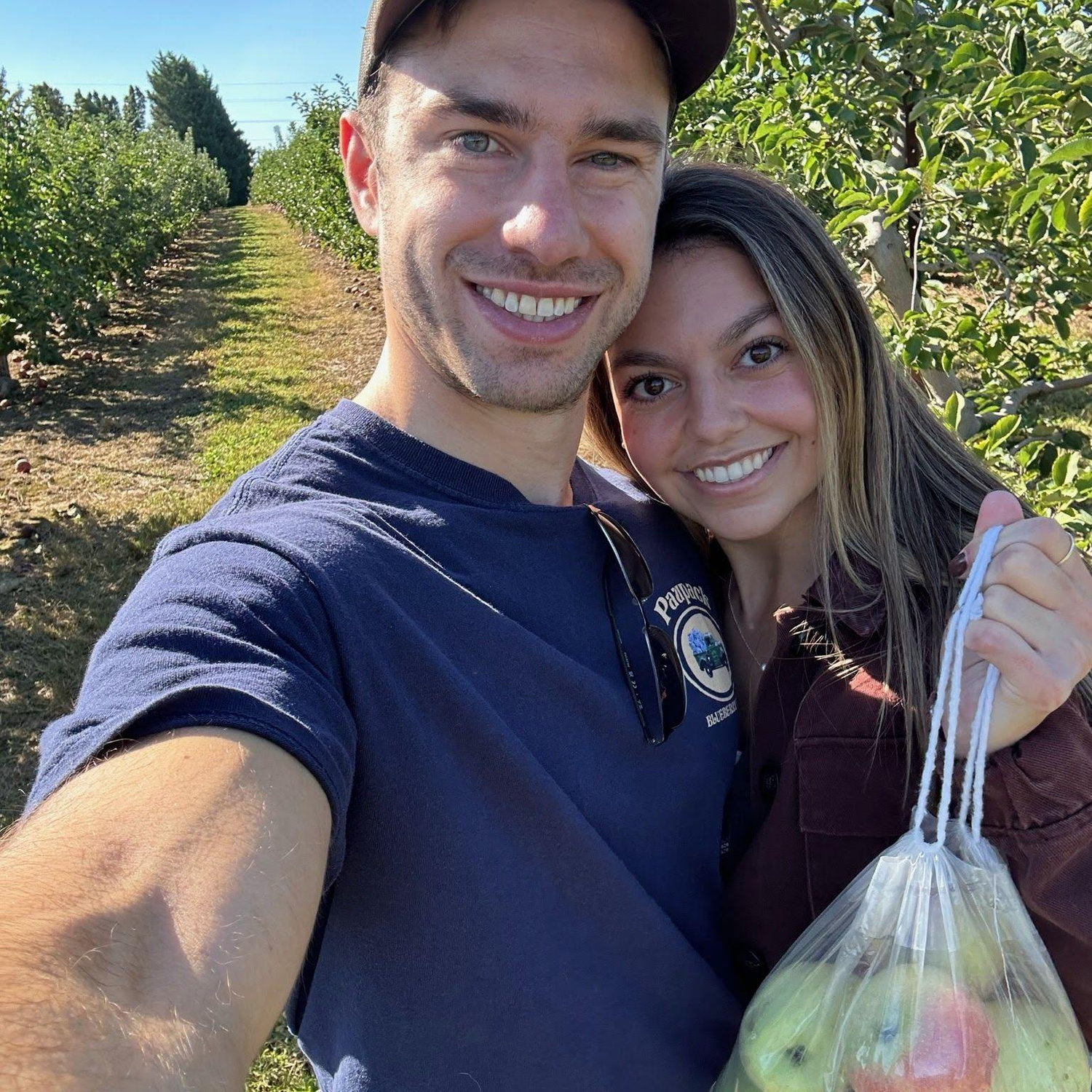 Our first time apple picking.