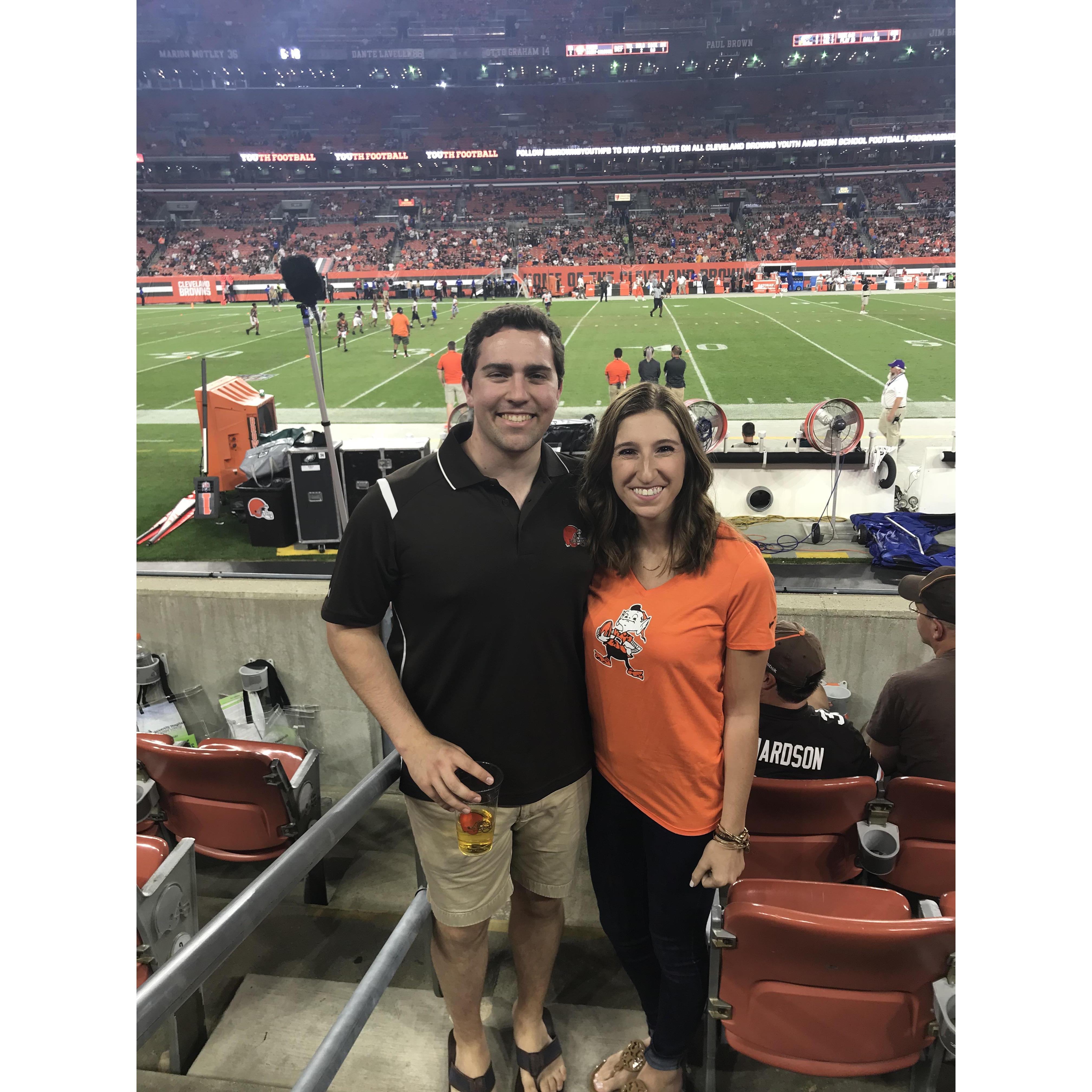 Carrie's first Brown's Game!