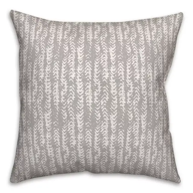 Heathered Gray Texture 18x18 Throw Pillow