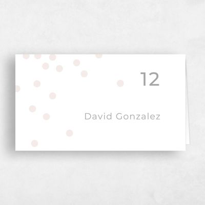 Beige Whimsical Wedding Place Card - Interstellar