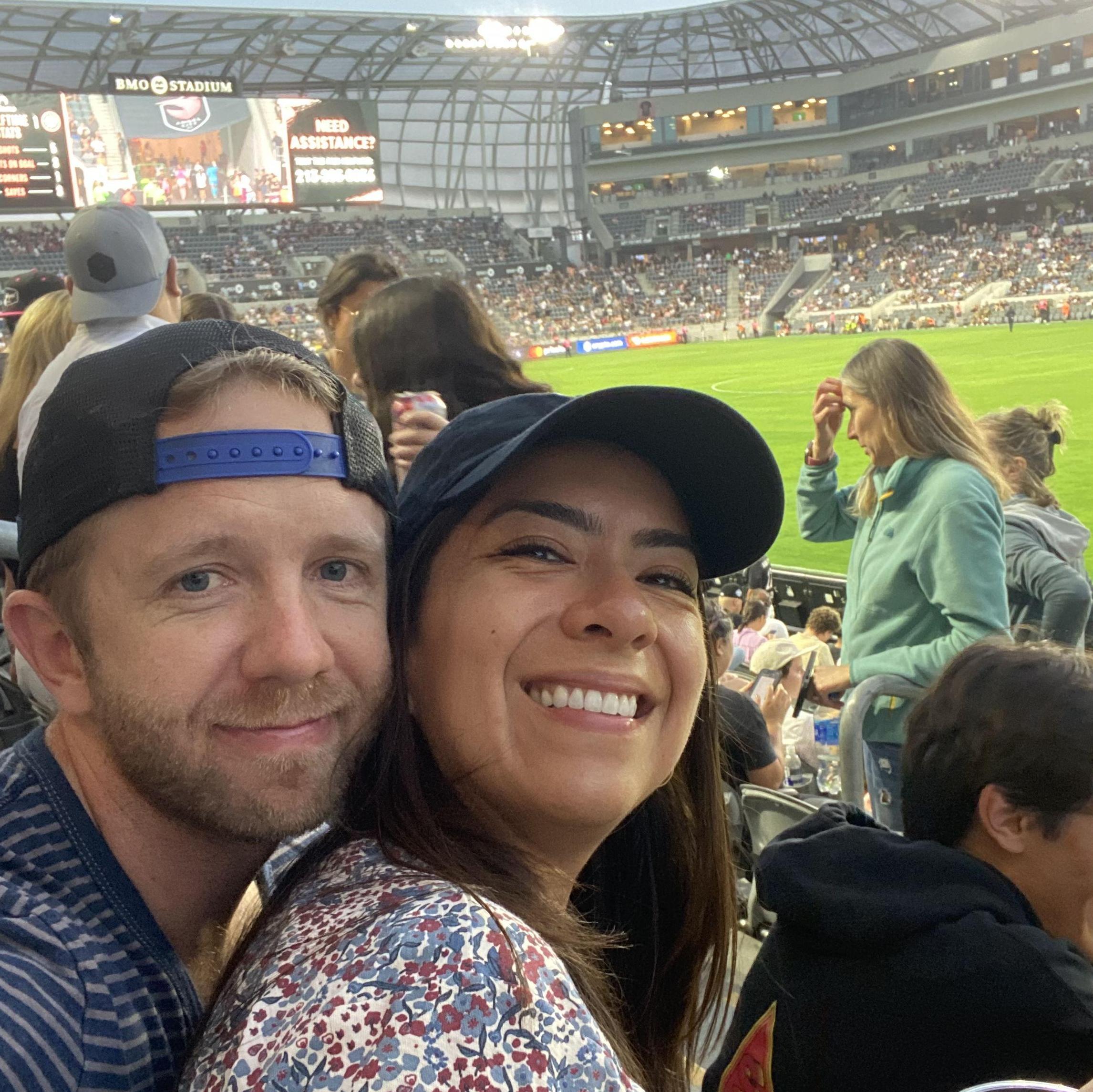 Cheering on Angel City FC