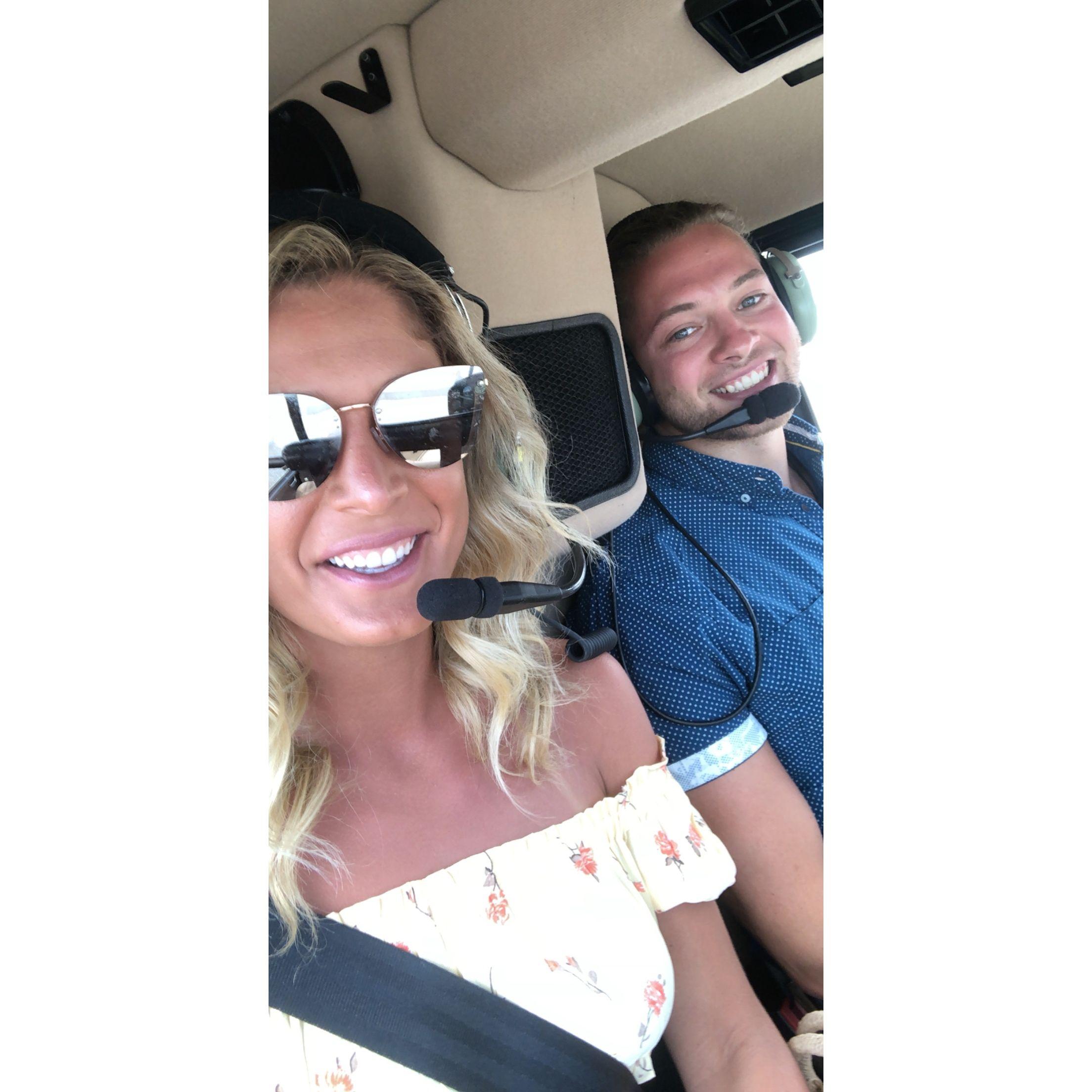 A helicopter ride! August 2019