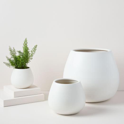 Pure White Ceramic Planter