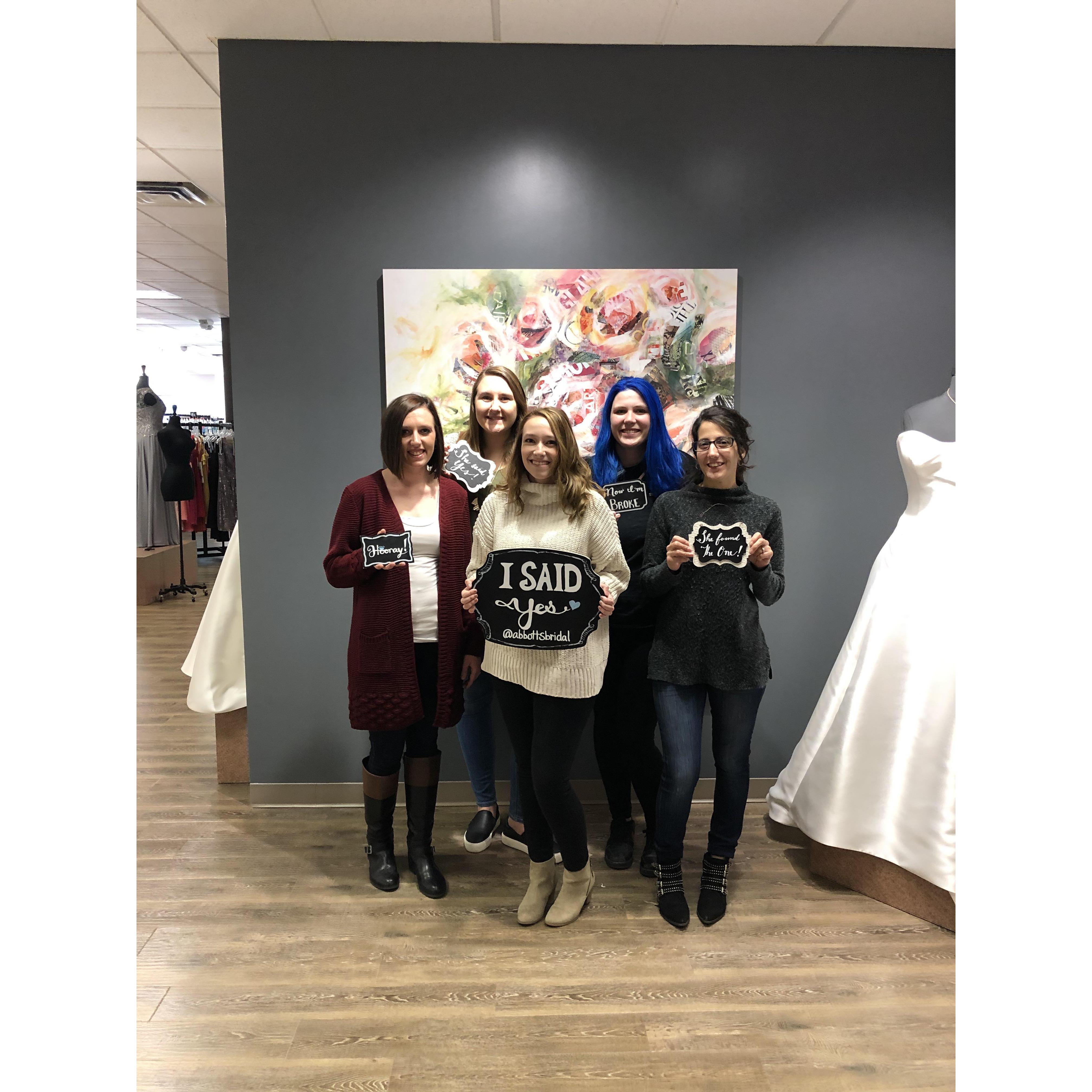 I said yes to the dress! Fun fact: I only tried on three dresses before I found the one.