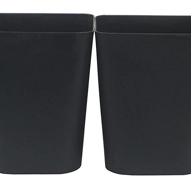 Feiupe 1.6 Gallon Small Trash Can Bathroom Wastebasket Garbage Can for Kitchen Office Bathroom,Pack of 2(1.6 Gallon(2 Pack), Black)