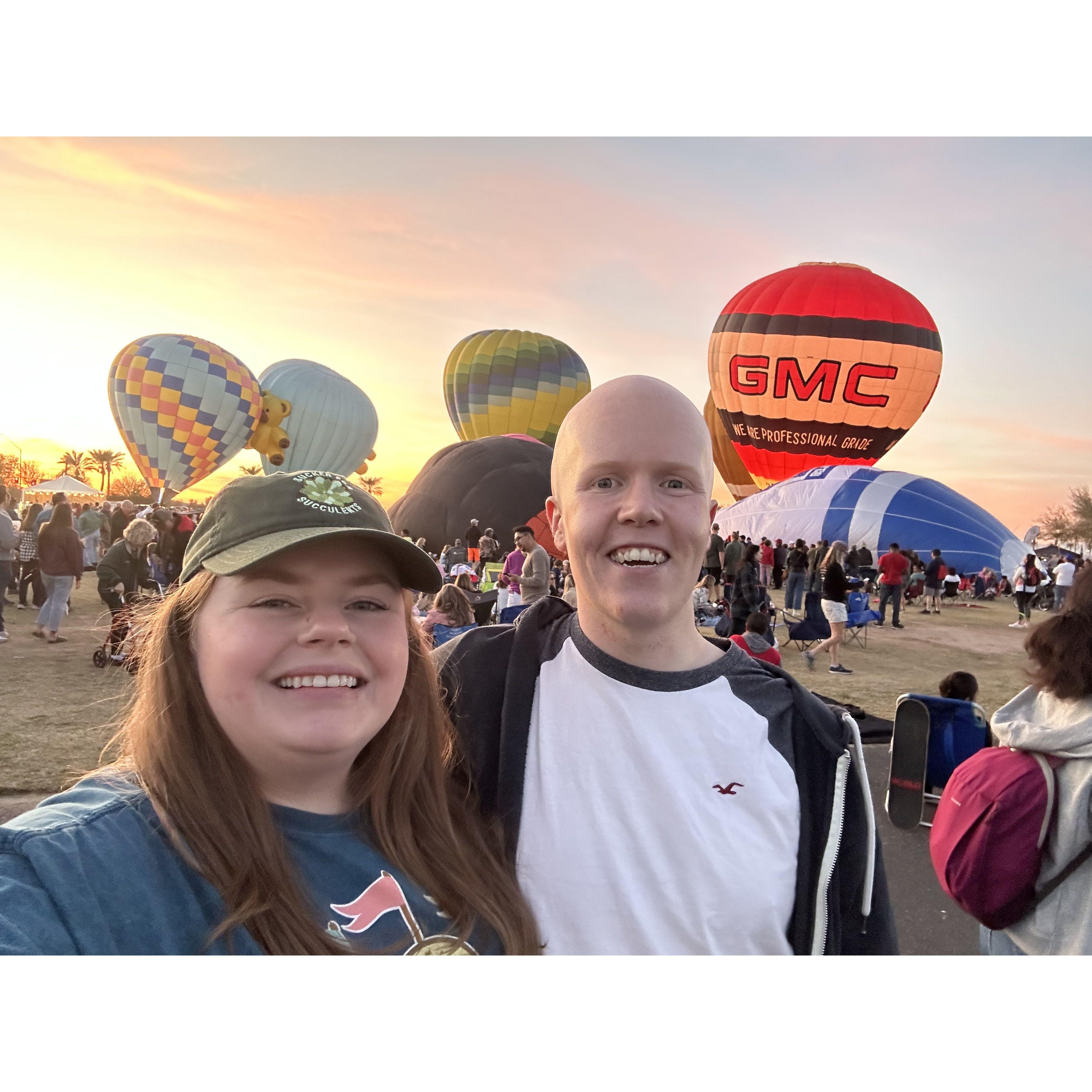 Hot Air Balloon Festival in Goodyear, AZ in Feb. 2023