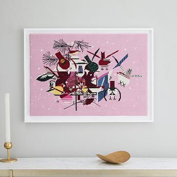 Charley Harper Tapestry Wall Art - Snow Scene