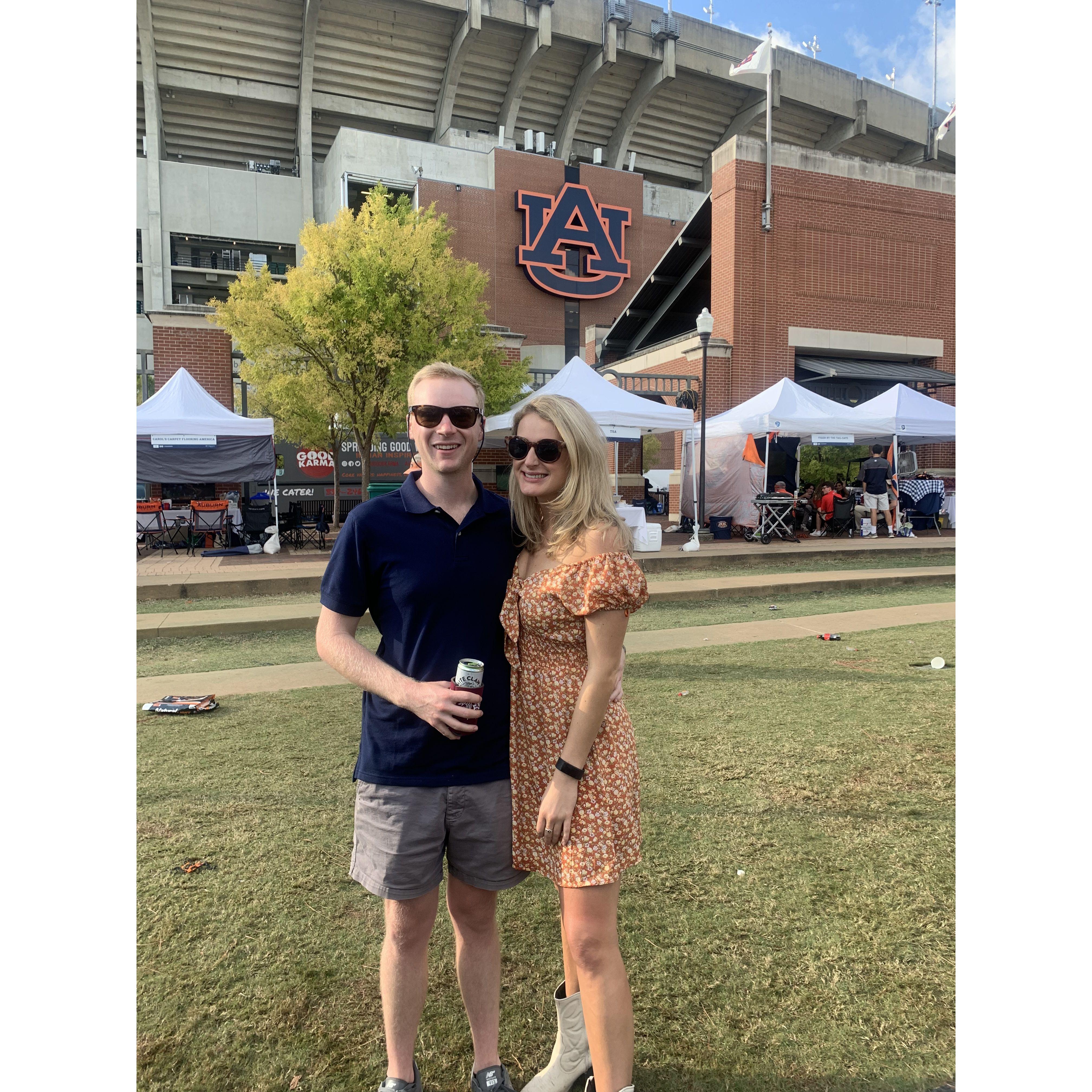 Tailgating during Arley's Stint at Auburn University