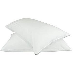 BC BARE COTTON Luxury Hotel Collection Plain Pillow Protectors - Zipper - King Size - White - Set of 2