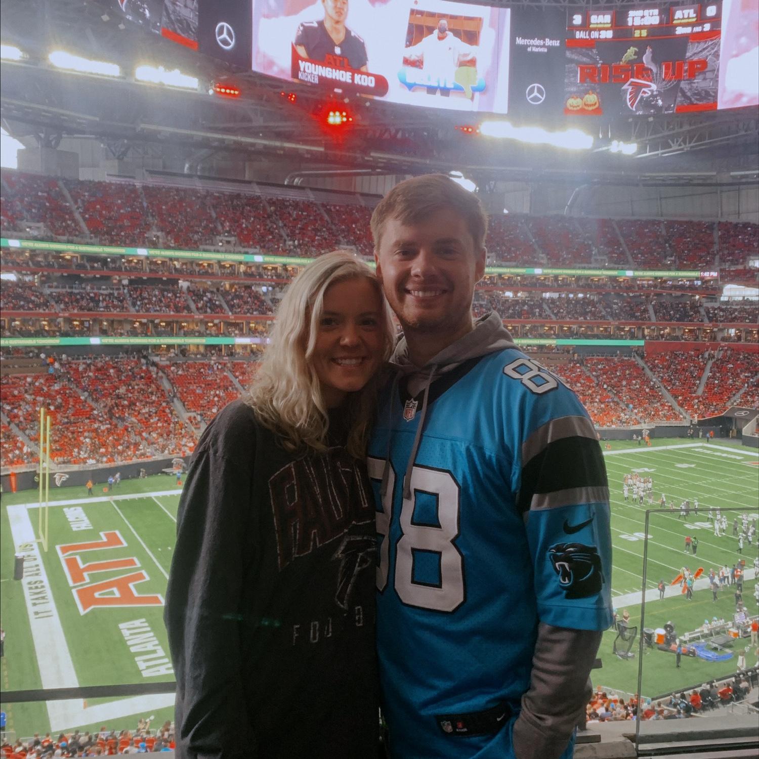 Rivalry game— Falcons vs Panthers in 2023.