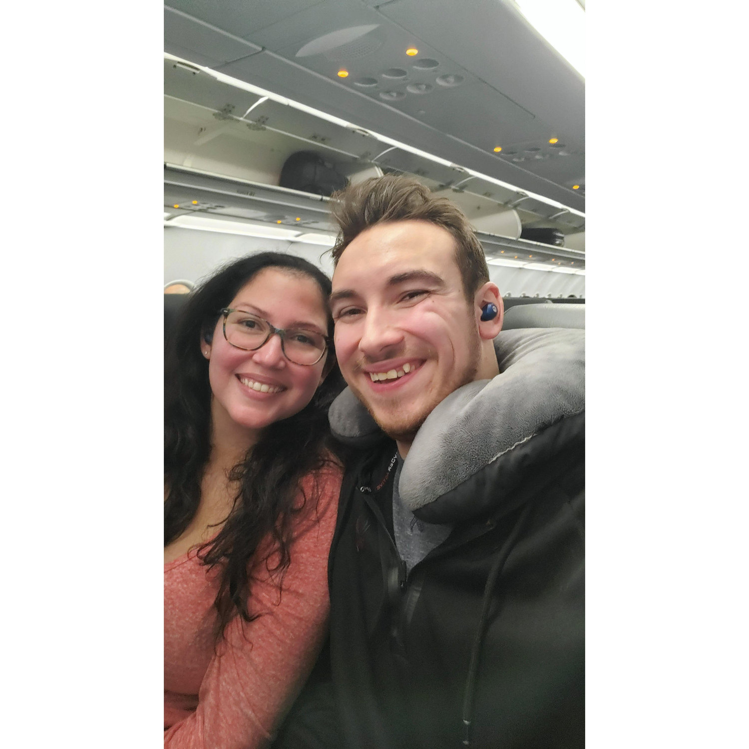 Flying to PR for the first time together