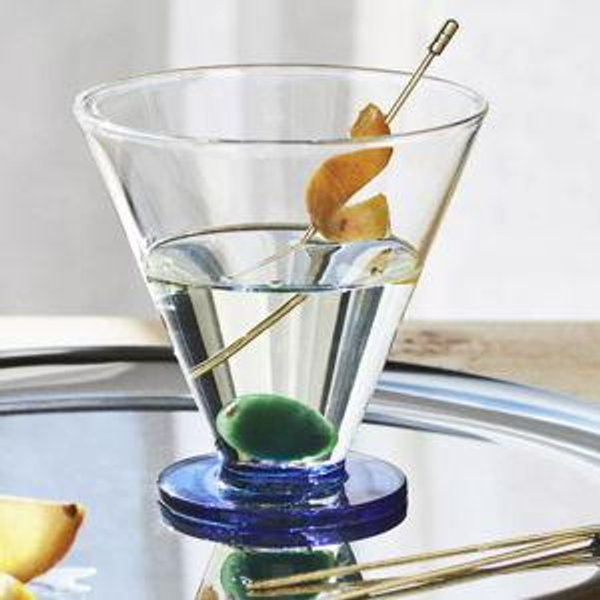 Garnish Stemless Martini Glass